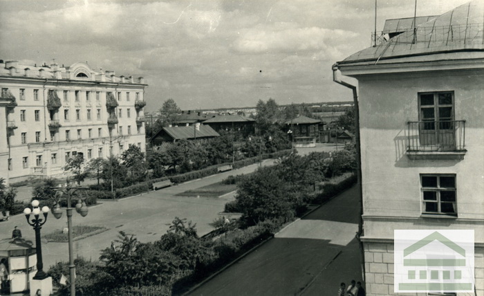 Бульвар Чавайна, справа улица К.Маркса 1960 г. КП1116 Из архива П.А. Самсонова