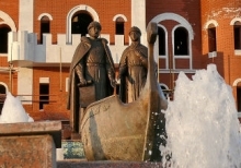 Работа фонтанов в Йошкар-Оле